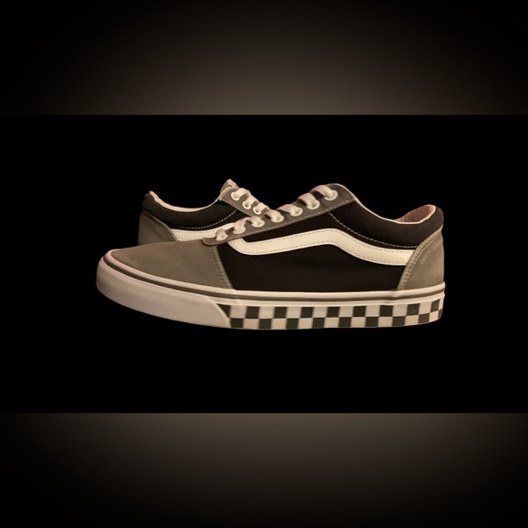 Vans Other - Vans Ward Low Men's size 9.5 Checker
Tape Pewter color gray and Black